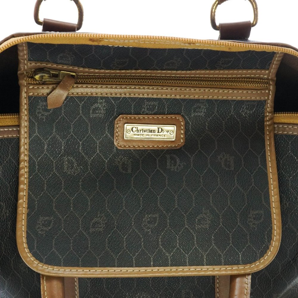 Vintage Christian Dior Hand Bag Pvc Dark #15989C12 - Picture 14 of 14
